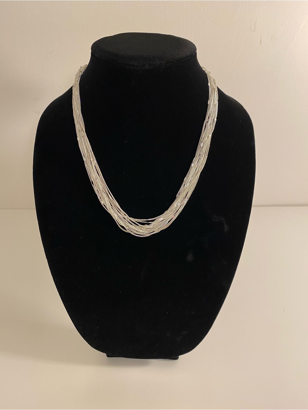 Multi-Strand Silver Necklace - Elegant Layered Design